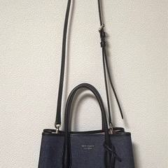 美品 katespade ケイトスペード デニム レザー ショルダー 2wayの画像