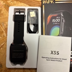 【新品未使用】スマートウォッチ ブラック の画像