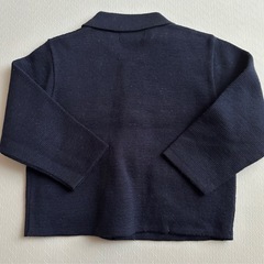 miki HOUSE ネイビー カーディガンとパンツセット　80の画像
