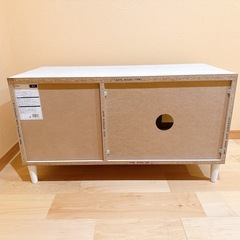 【美品】テレビ台 ホワイト 木製 チャイルドロック付きの画像