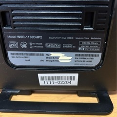 無線LAN ルーター　WSR-1166DHP2の画像