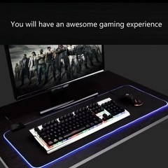 ゲーミングPC用 LEDライトマウスパッド 【90㎝×40㎝×0.4㎝】の画像