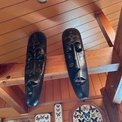 アフリカ　バリ島　お面　マスク　アジアンインテリアの画像
