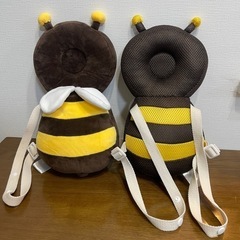 赤ちゃん用転倒防止用ヘッドガード転倒防止リュック　ミツバチ　2個セットの画像