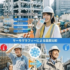 PC-Mキャップ 冷却帽子パッド【意匠登録済み】 ヘッドクールパッド クールヘッドバンド 冷感 ひんやり帽子インナー 頭 冷却 28℃ 自然凍結 冷却グッズ 繰り返し使用 熱中症-対策 ヘッドの熱を減らし 登山 釣り 園芸 男女兼用 仕事 アウトドアの画像