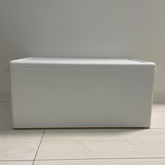 組み合わせて使える収納ケース ミディM ホワイト　の画像