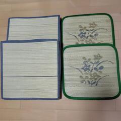 新品未使用　い草座布団　10枚セット　倉敷捺染め  日本製　ひんやり　涼感　暑さ対策の画像