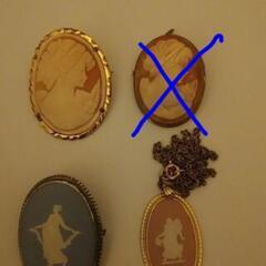 WEDGWOOD ウエッジウッドのカメオ　イタリア製シェルカメオ 3点