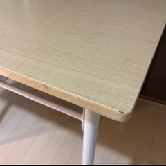 ダイニングテーブル　75cm　木目調　四角の画像