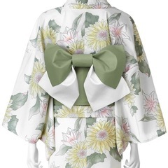 浴衣 2点セット 白 新品同様の画像