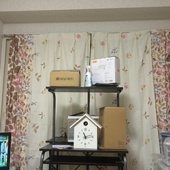 アイボリー花柄　カーテンお譲りしますの画像