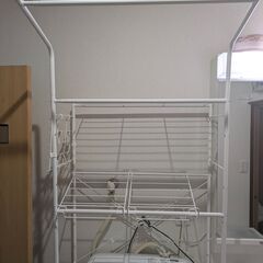 洗濯機上収納ラック ホワイト / Over-Washing-Machine Storage Rack Whiteの画像