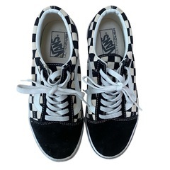 vans オールドスクール チェッカー柄レディーススニーカーの画像