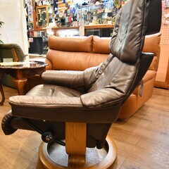 ●訳アリ(^^♪●エコーネス　ストレスレスチェア　オットマン付き●相模原　横浜　神奈川●の画像