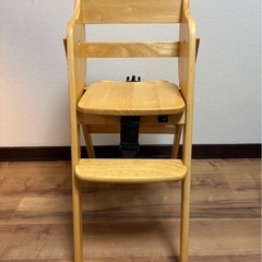 大和屋 木製ハイチェア／ルチュ 木製ワンタッチハイチェアの画像