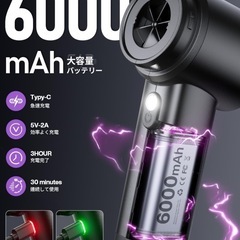 ハンディクリーナー コードレス 吸い込む/空気入れ/空気抜き 車 掃除機 車用 Type-Cの画像