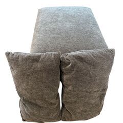 【半年使用】【極美品】ソファ 2人掛け オットマン付　ファブリック ソファ 2P シンプル ロータイプ 開梱設置 北欧 おしゃれ メランジファブリック 布製 2Pソファ リブレ グレーの画像