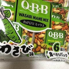 Q.B.B チーズ豆ミックス　わさび豆ミックスの画像