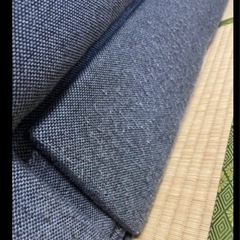 家具ソファ 3人掛けソファベッド 布張り カウチ付き 引き出し収納ありの画像