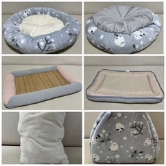 【4つセット✨】キャットドーム＆クッション・シマエナガ柄の画像