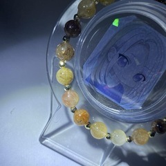 ハンドメイド MIXルチルクォーツ ブレスレットの画像