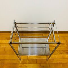 スチールラック 2段 籠付 W約55cm D約34.5cm H約83.5cmの画像
