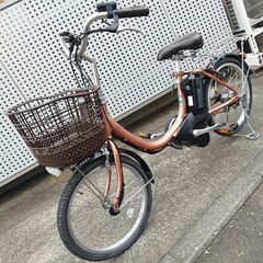 【極美品】BRIDGESTONE ブリヂストン 電動アシスト自転車 ASSISTAUNI A2PC38 アシスタユニプレミア 2020年モデル M.Xピンクゴールド バッテリー12.3Ah 20インチ 3段変速 譲渡証明書 ブリジストンの画像