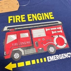 【新品】RESULT 消防車プリント Tシャツ 130サイズの画像