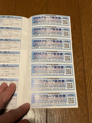 ANA株主優待券　割引券付き　まとめ売り　旅行　チケット　割引券　航空券　優待券