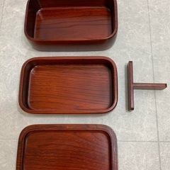 新品 相模塗り 二段式木製弁当箱 べんとう箱 ランチボックスの画像