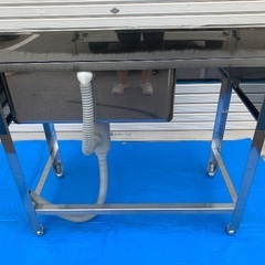 未使用品 業務用 1槽 シンク 900 × 450 × 800 右シンク 水切り 水切り台 ステンレス 流し台 厨房機器 飲食店の画像