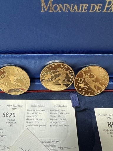 1998 FIFA World Cup Gold Coin 金貨51グラム