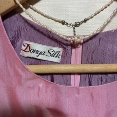 ハンドメイド　シルクワンピース　X Sの画像