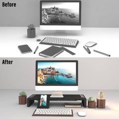 新品❤️ モニタースタンド 机上台 折りたたみ 3段式幅調整 PC モニター 台スタンドの画像