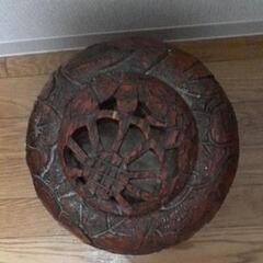 鎌倉彫り　火鉢の画像