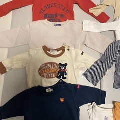 【9月5日廃棄予定】子ども服古着　薄手トレーナー多め　70センチの画像