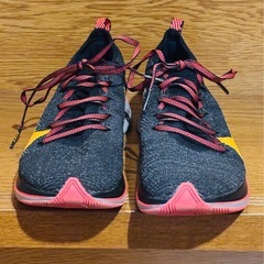 Nike ズーム フライニット スポーツスニーカー 黒/オレンジ　23cmの画像