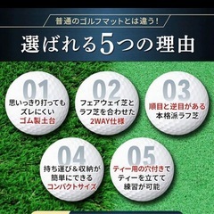 【美品】2WAYゴルフ練習マットの画像