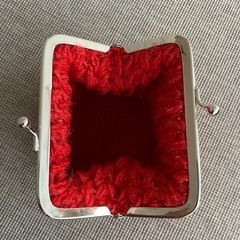 毛糸がま口ポーチの画像