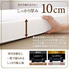 【新品未開封】シングル マットレス 厚さ10cm CospaSleep 三つ折りマットレス 高反発 ベストセラーモデル 黒 抗菌防臭 超熟高反発の画像