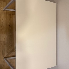 シンプルワークデスク ホワイト 幅90×奥行60cm 机の画像