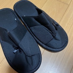 リサイクル黒スリッパの画像