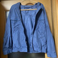 【早期取引価格】空調服　パーカータイプ　長袖　ネイビー　Lサイズ　中古品　洗濯済み②の画像