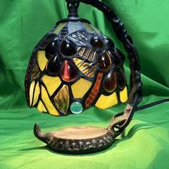 葡萄★ミニステンドグラスランプ【ステンドグラス ランプ ミニランプ スタンドライト テーブルランプ テーブルライトの画像