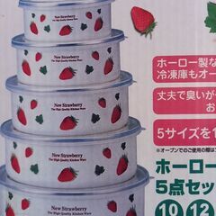 【新品未開封】ホーローボウル×5点セット★ふた付き、冷凍保存、オーブン可の画像