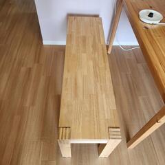 IKEA テーブル ベンチ 長椅子 木製 値下げ の画像