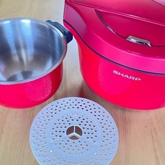 SHARP ヘルシオ ホットクック KN-HW24C-R レッド 自動調理鍋の画像