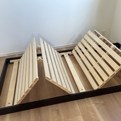 すのこベッド脚付
　シングル　フレームの画像