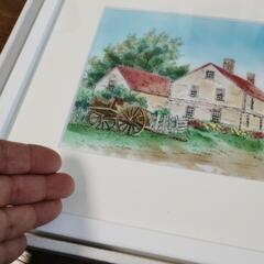 七宝焼の絵画　額ぶち入　未使用品の画像