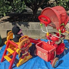 得々●極盛り大量セット★それいけ！アンパンマン三輪車 USED★おまけアンパンすべり台他色々付◎岡崎市中島町～◎の画像